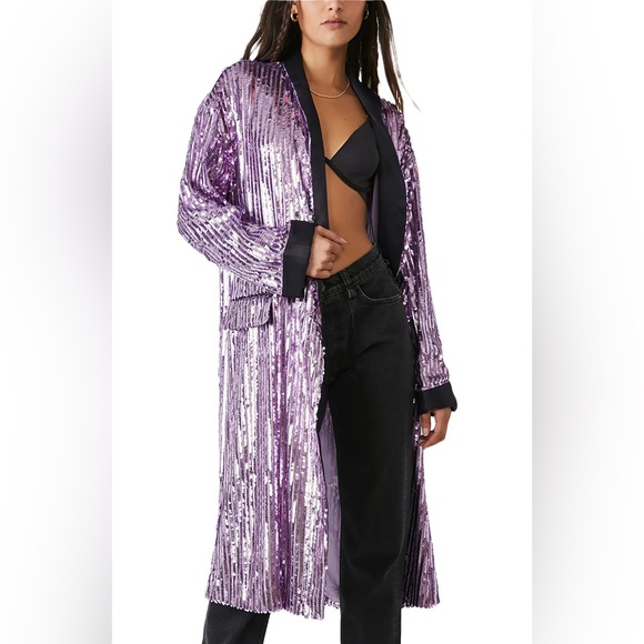 𝓯𝓹 Free People ~ Ella Duster in Orchid Dust Combo - Picture 5 of 16